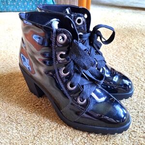 Black witchy, Gothic Ankle Boots